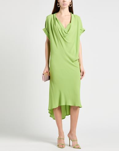 Woman Midi dress Light green Size 8 Acetate, Silk