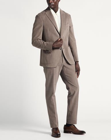 By Slowear Man Suit Taupe Size 36 Cotton