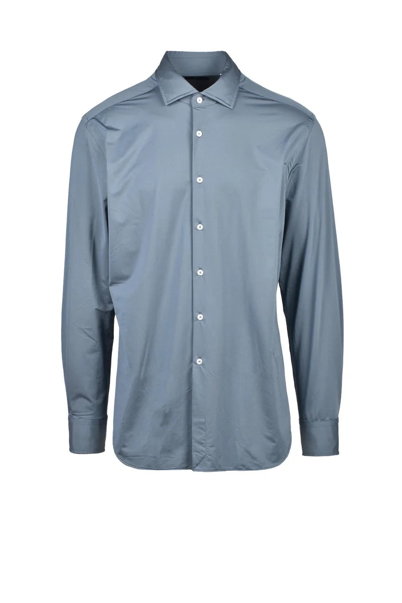 Green Long-Sleeve Polyamide-Blend Shirt