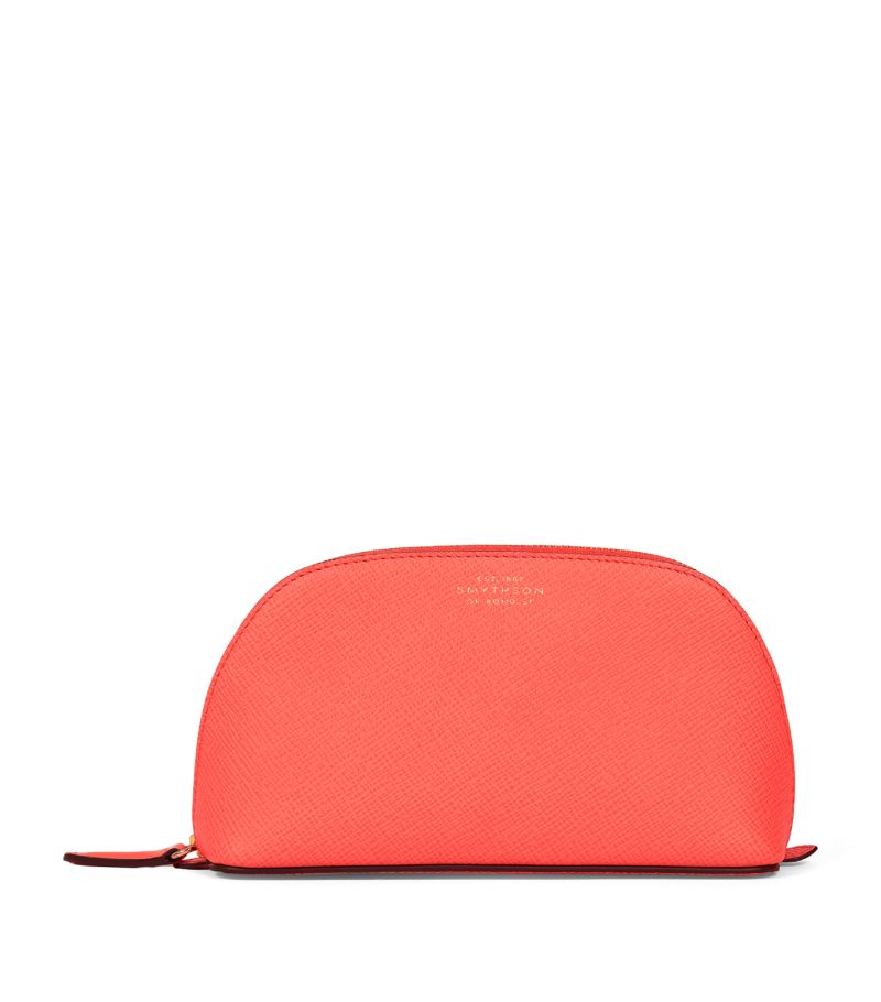 Grained Panama Leather Wash Bag