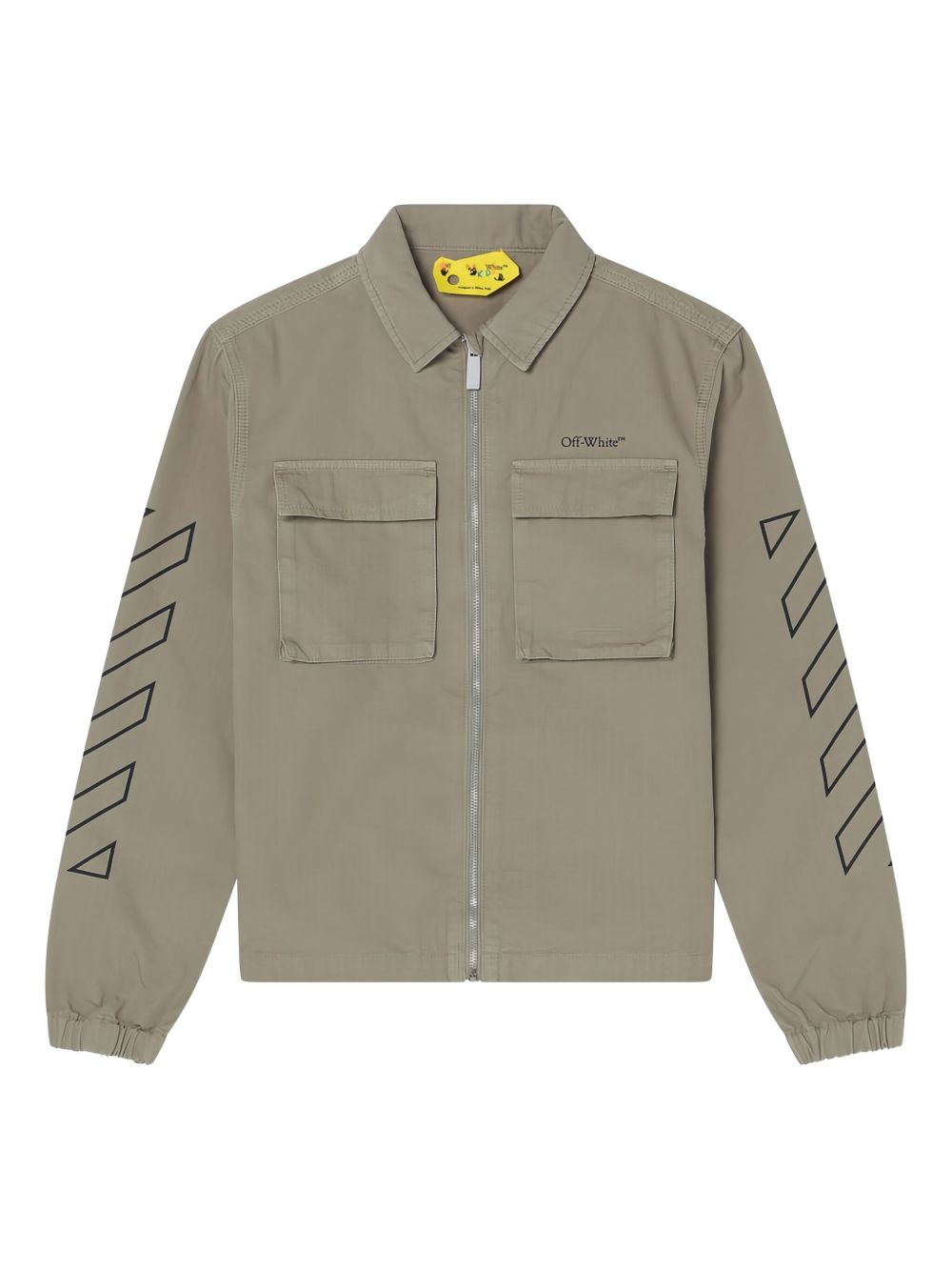 Off-White Kids Diag-stripes jacket - Green