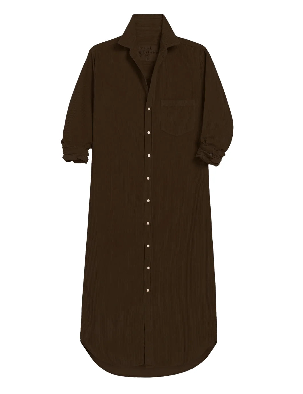 Rory Maxi Shirtdress Chocolate Corduroy