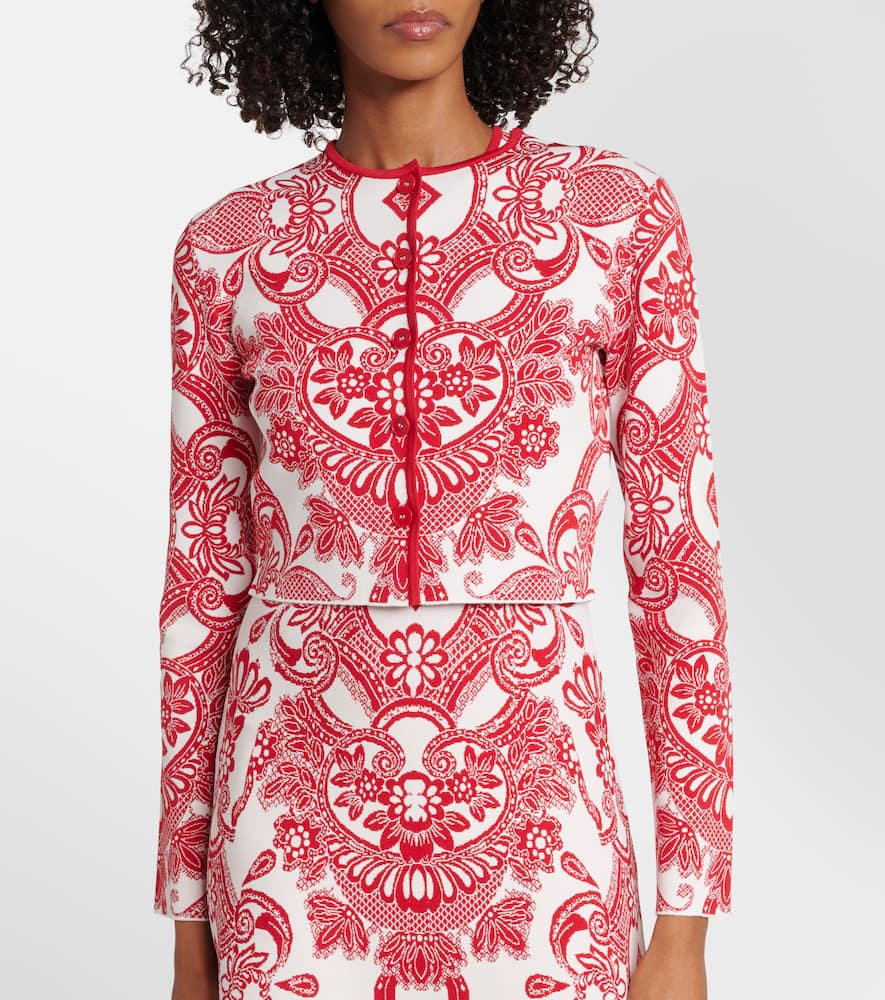 Paisley cropped cardigan