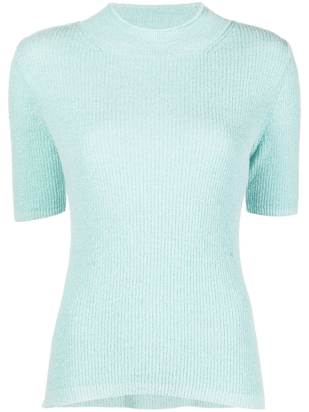 Ribbed short-sleeve T-shirt - Green