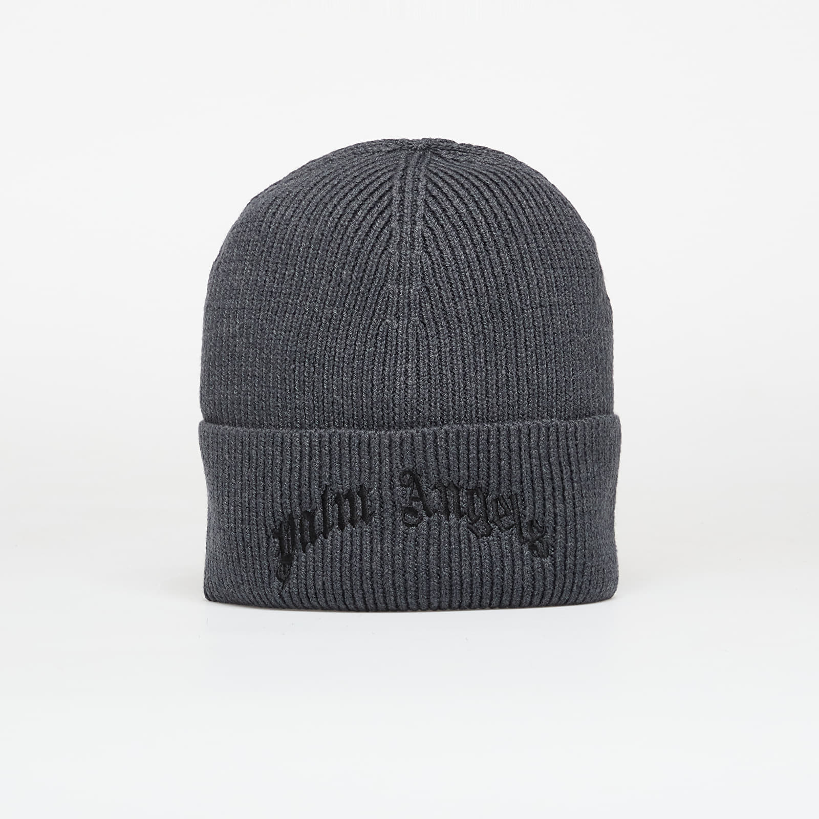 Palm Angels Curved Logo Beanie Anthracite/ Black Universa