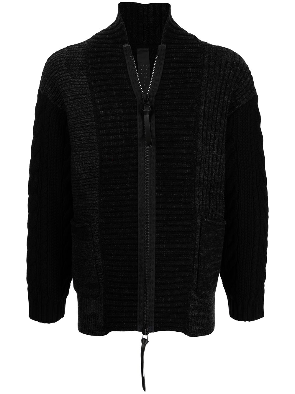 Chunky-knit zip-up cardigan - Blue