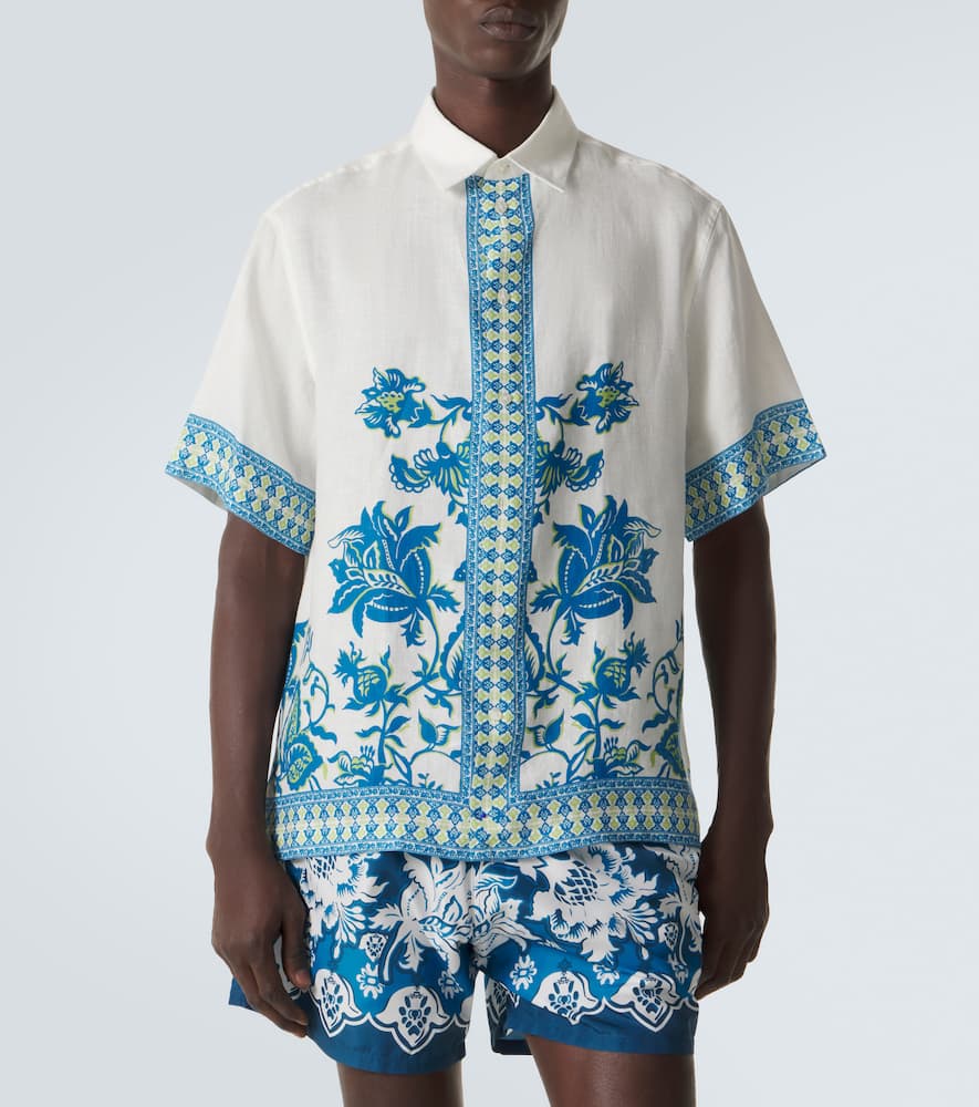 Floral linen shirt