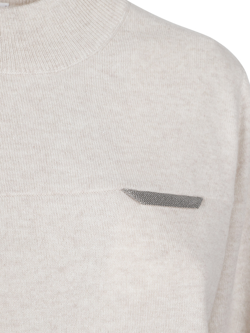 Brunello Cucinelli - crew neck knitwear with ribbed cuffs and he