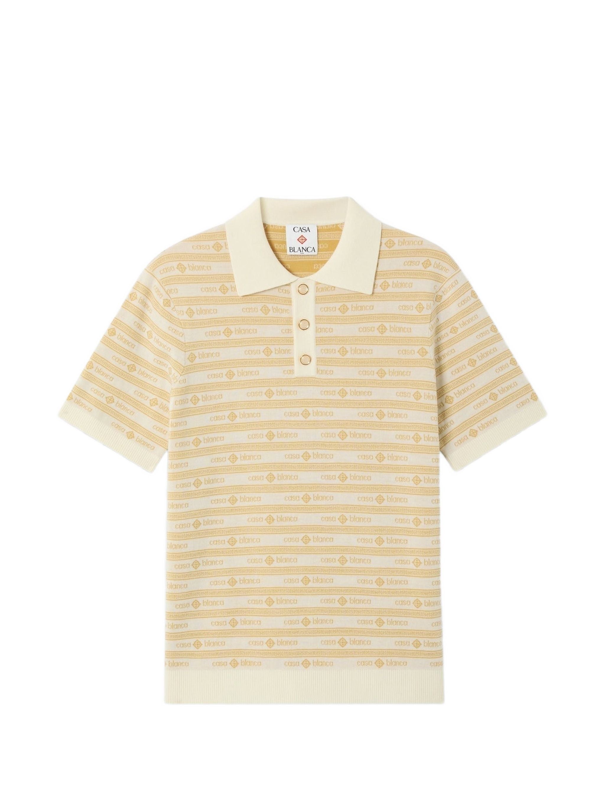 Men's Logo-Print Wool Polo Shirt