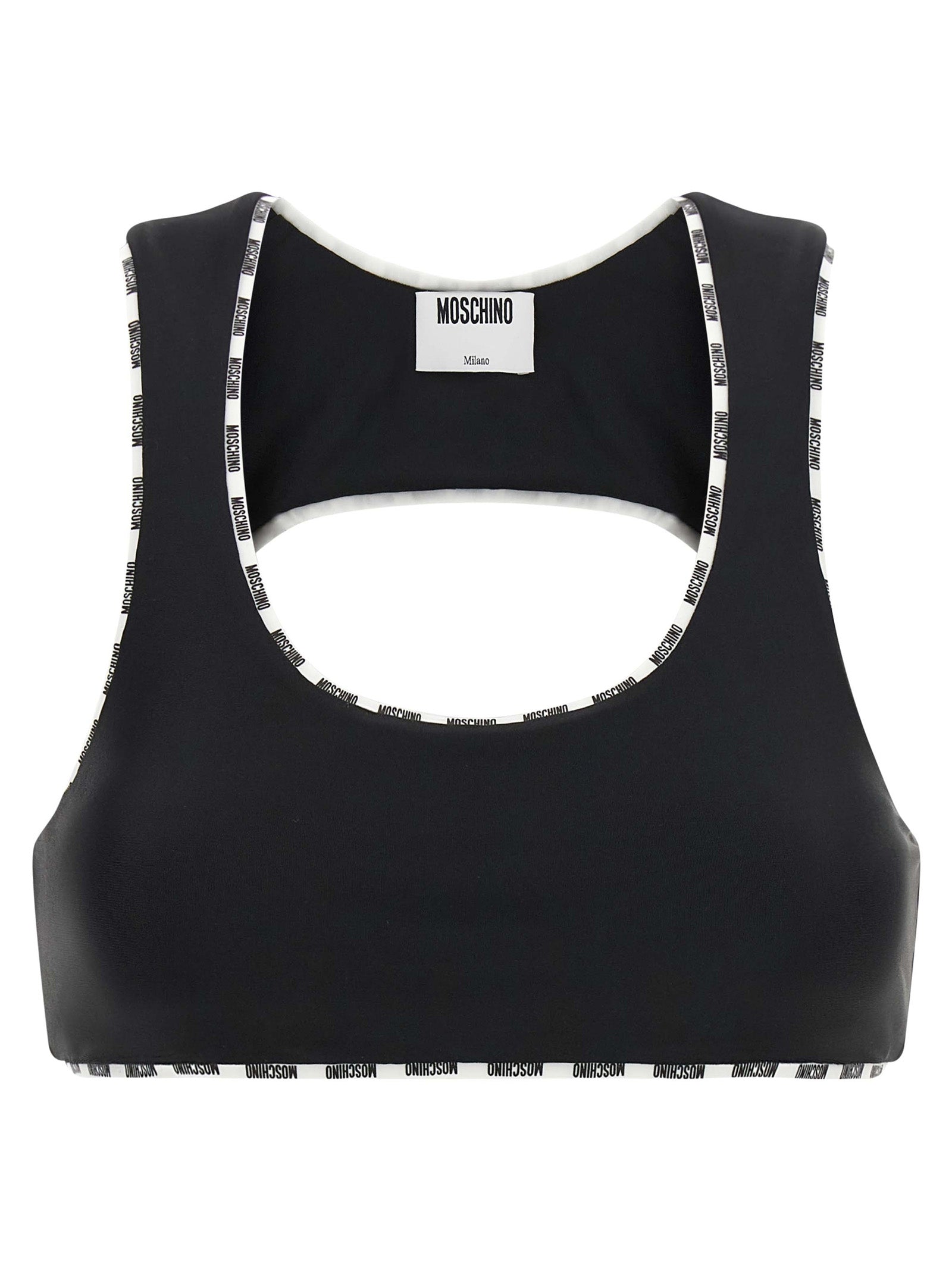 Logo-Trimmed Stretch Technical Sports Top — Black