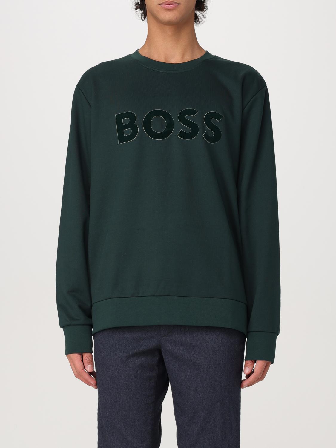Flocked-logo sweatshirt - Green