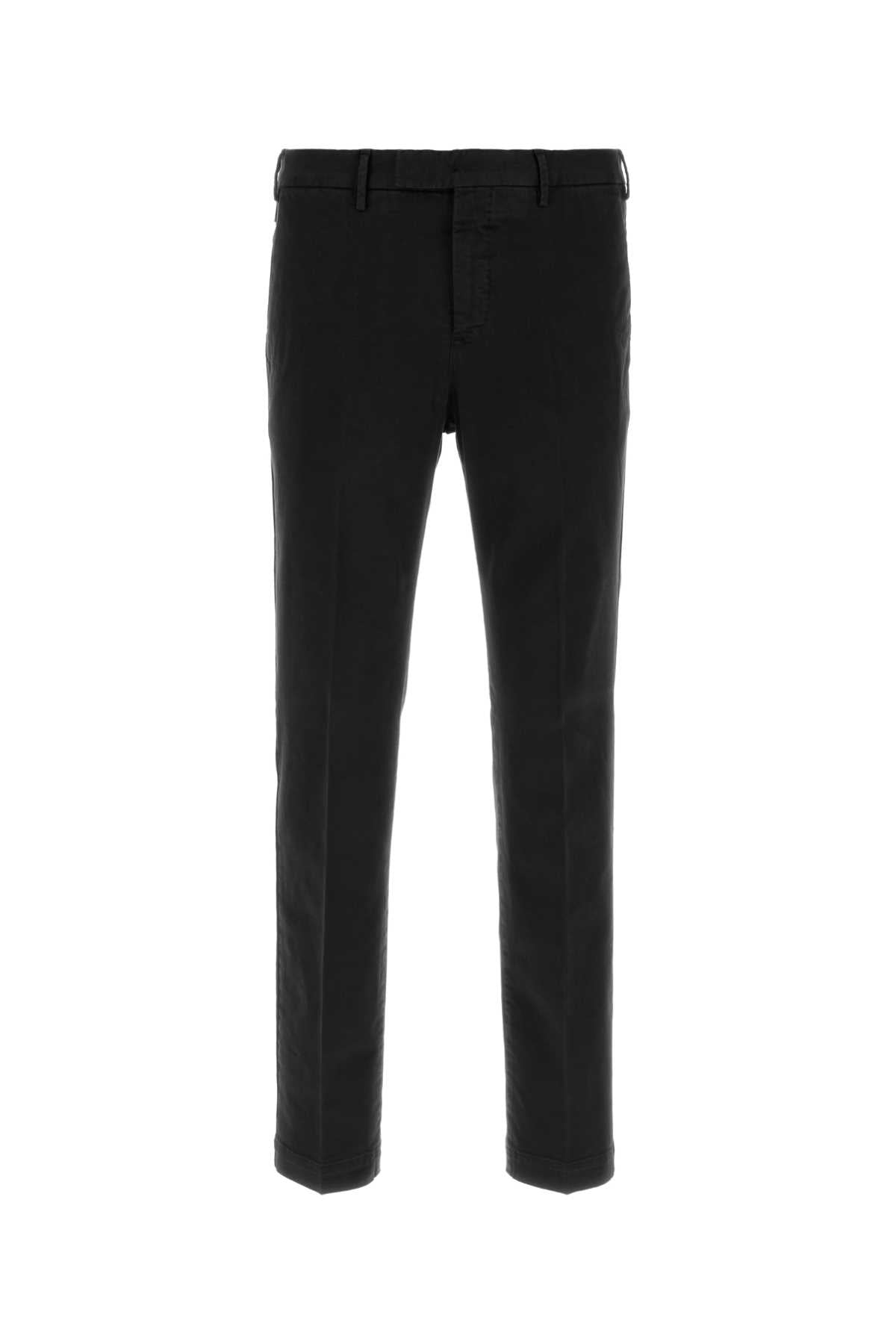 Stretch Cotton Trousers — Black