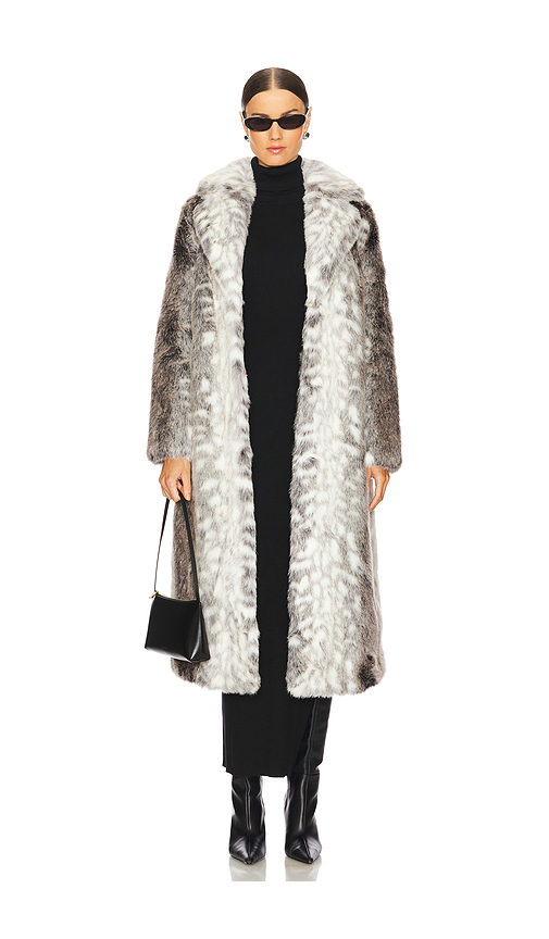 Unreal Fur Kathmandu Faux Fur Coat in Snow Leopard. M also in S, XL/1X