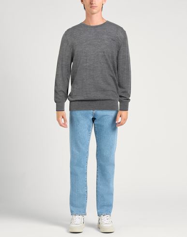 Man Sweater Grey Size XXL Merino Wool