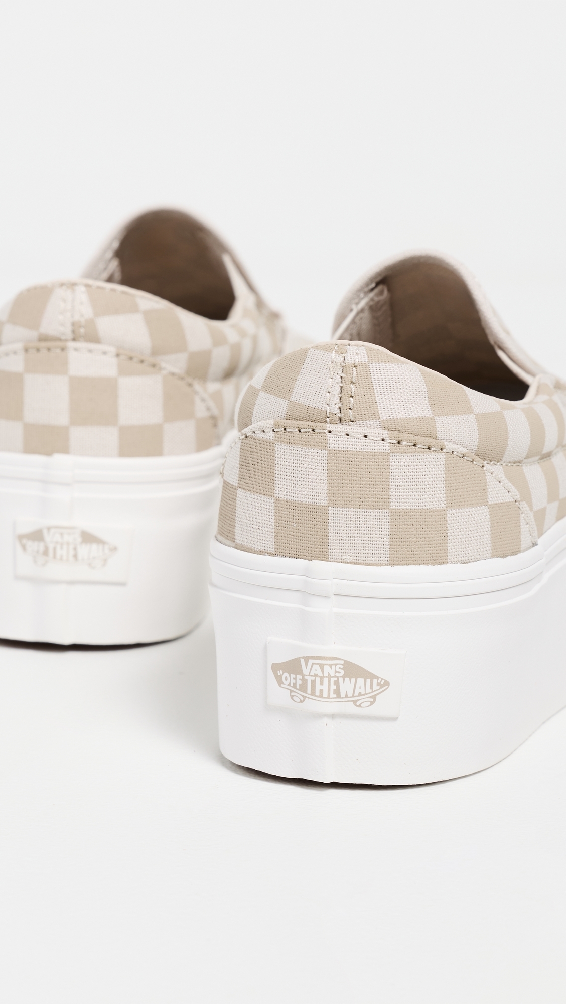 Classic Slip-On Stackform Sneakers Check Mushroom/Marshmallow W