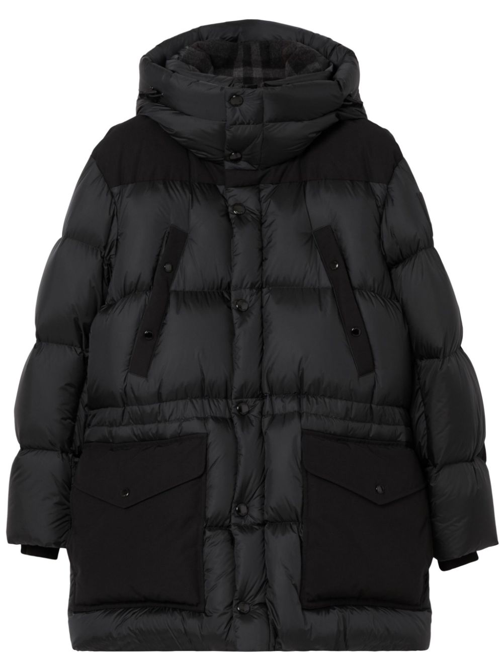 Quilted puffer coat - Black