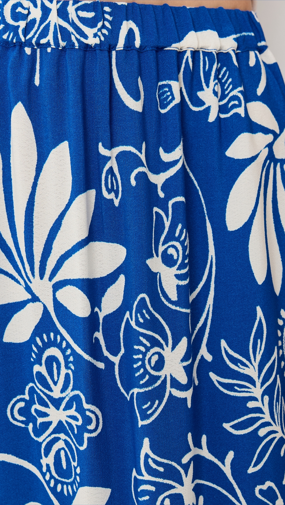 Mia Skirt Floral Filigree Lapis Blue