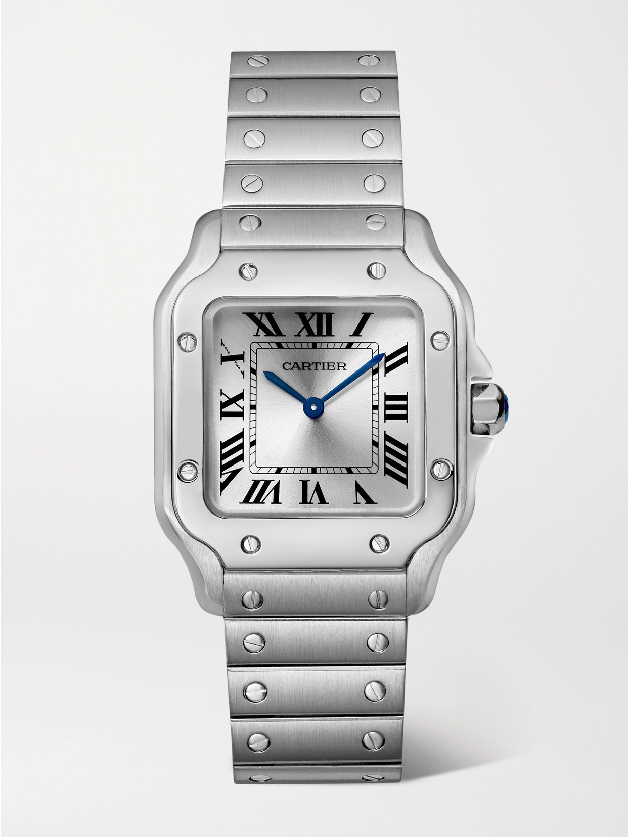 Santos De 34.5mm Stainless Steel Watch - Gray