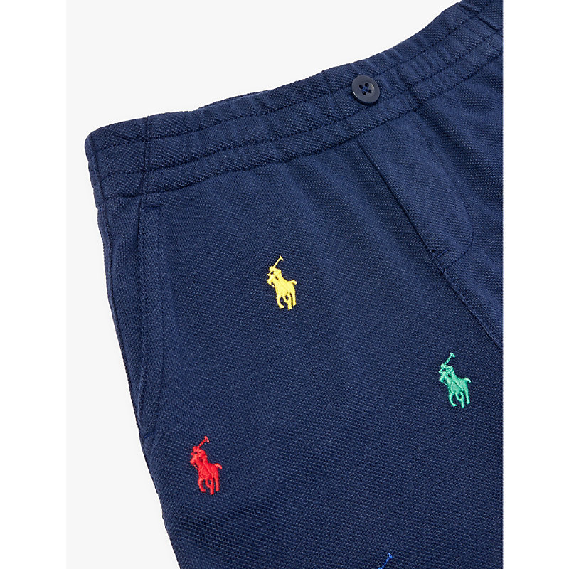 Boys Navy Kids Boys' Logo-embroidered Cotton Shorts 24 Months