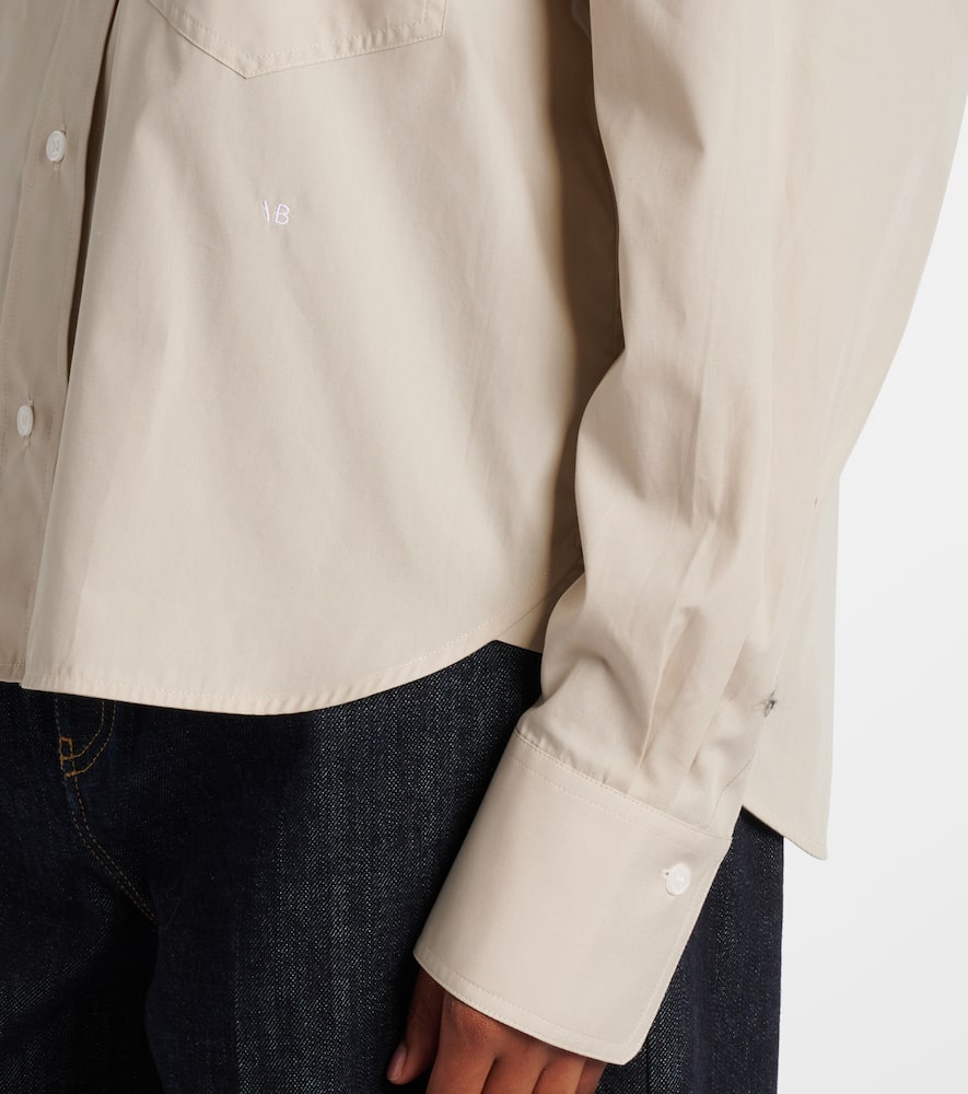 Cropped cotton shirt