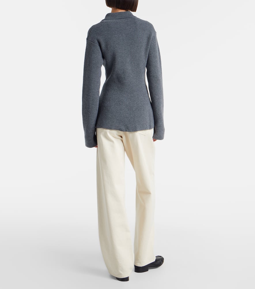 Róhe Ribbed-knit wool and cashmere cardigan