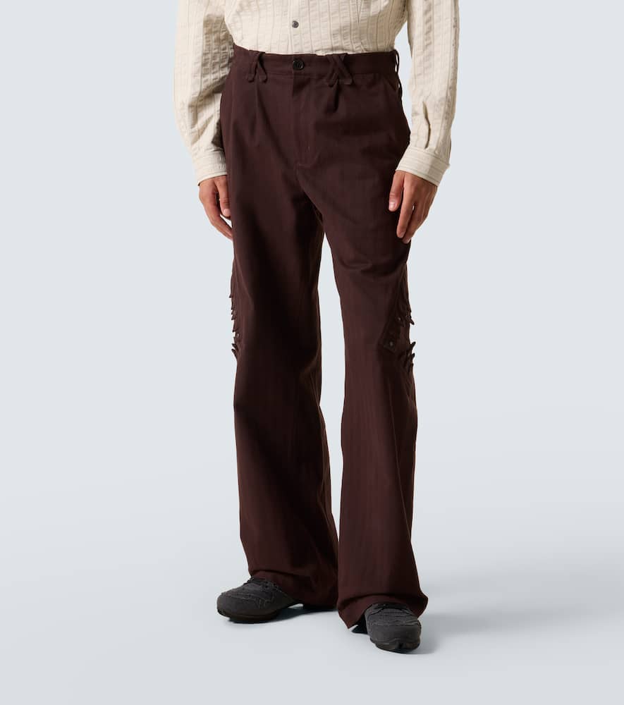 Estike cotton-blend wide-leg pants