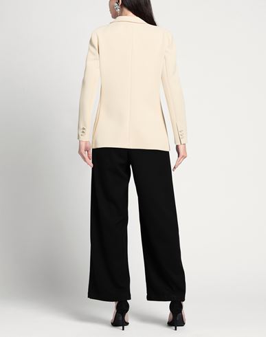 Woman Blazer Beige Size 10 Polyester, Elastane