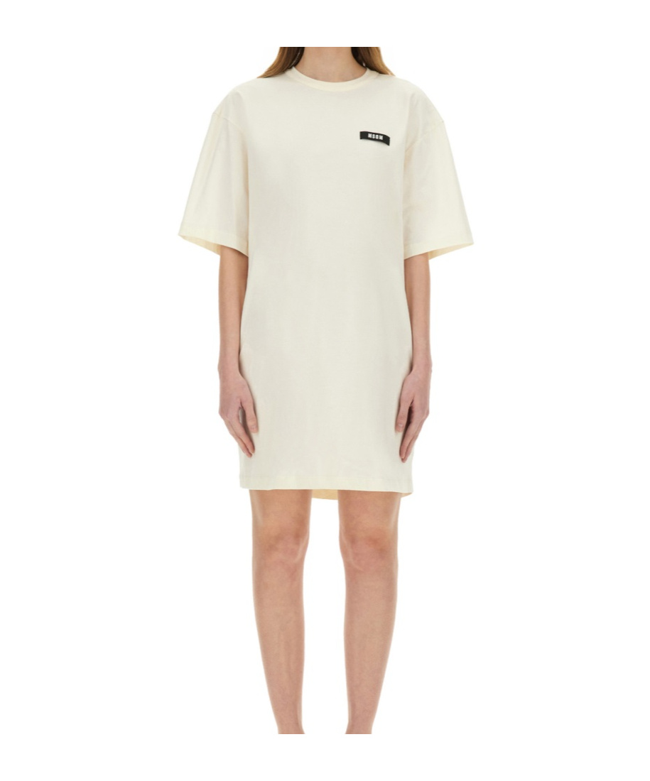 Logo Patch Drawstring Dress