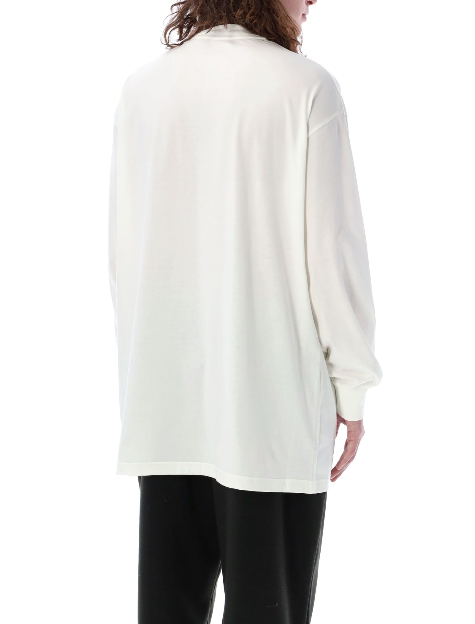 Logo-print longsleeved jersey - White