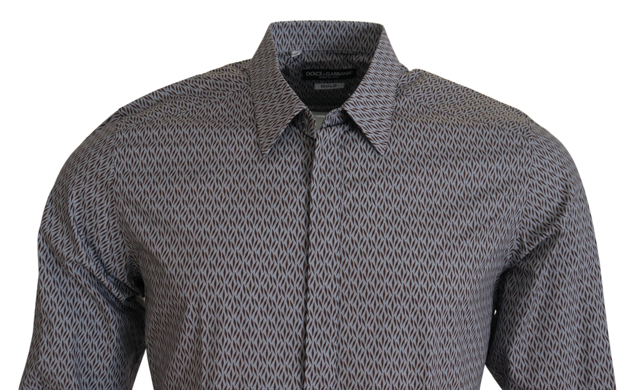 Slim Fit Cotton Shirt — Gray