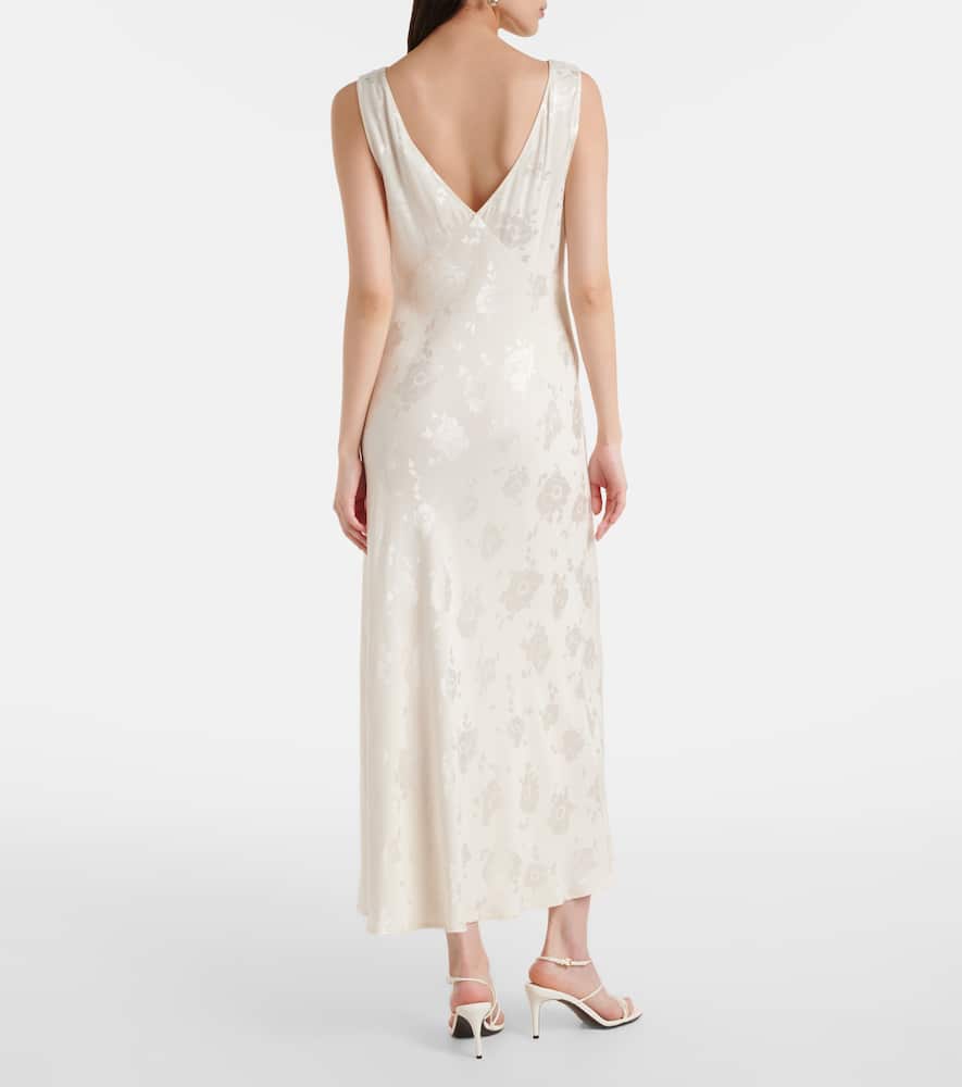 Sandrine floral jacquard midi dress
