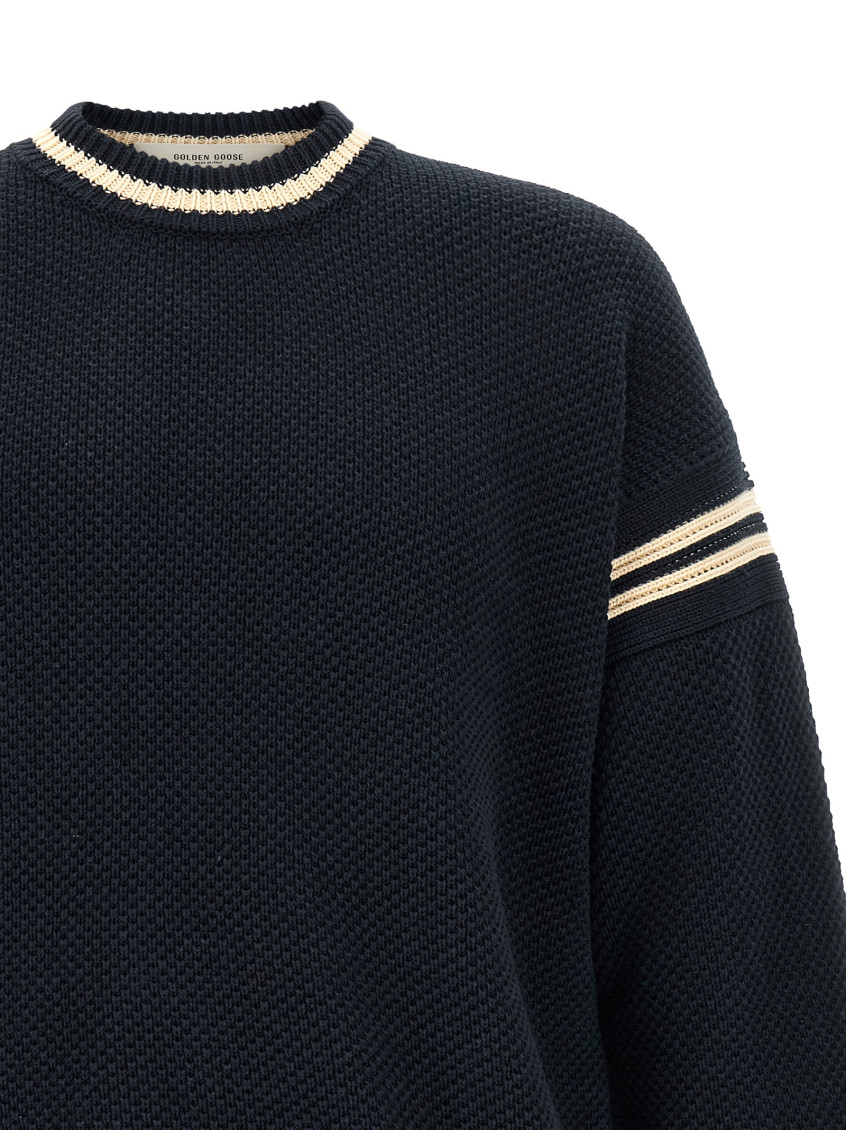 Dark Blue Relaxed Sweaters
