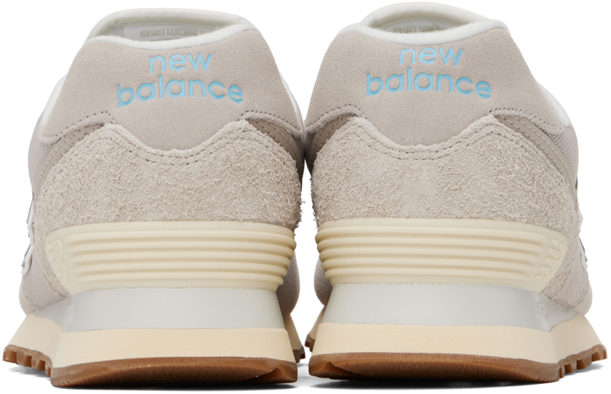 New Balance Gray & Blue 574 Sneakers