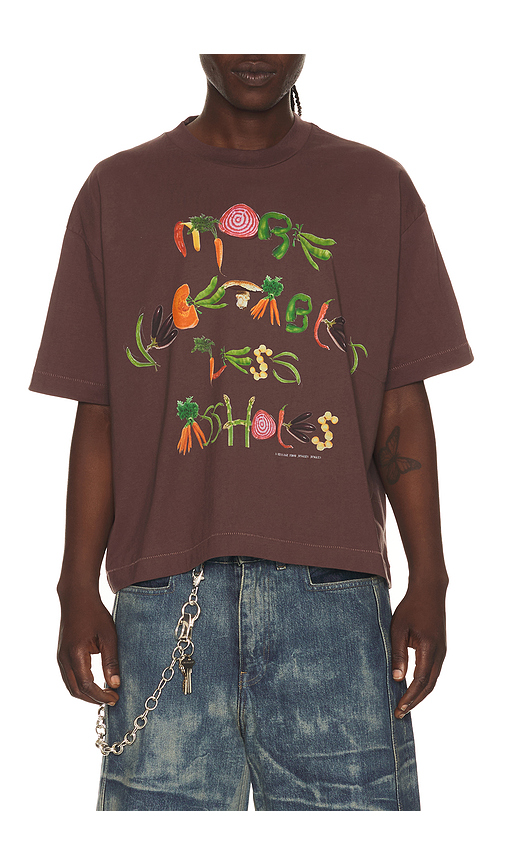 Jungles More Vegetables Tee in Brown. L. Also in M, S, XL/1X