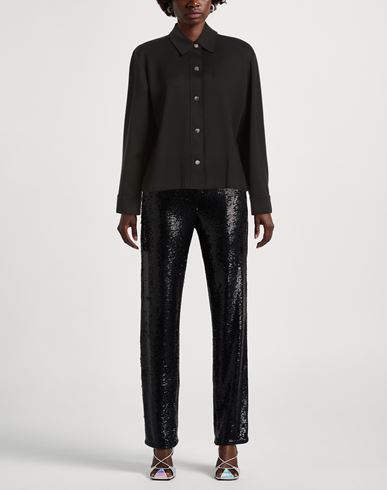Woman Shirt Black Size 8 Polyamide, Cotton, Elastane