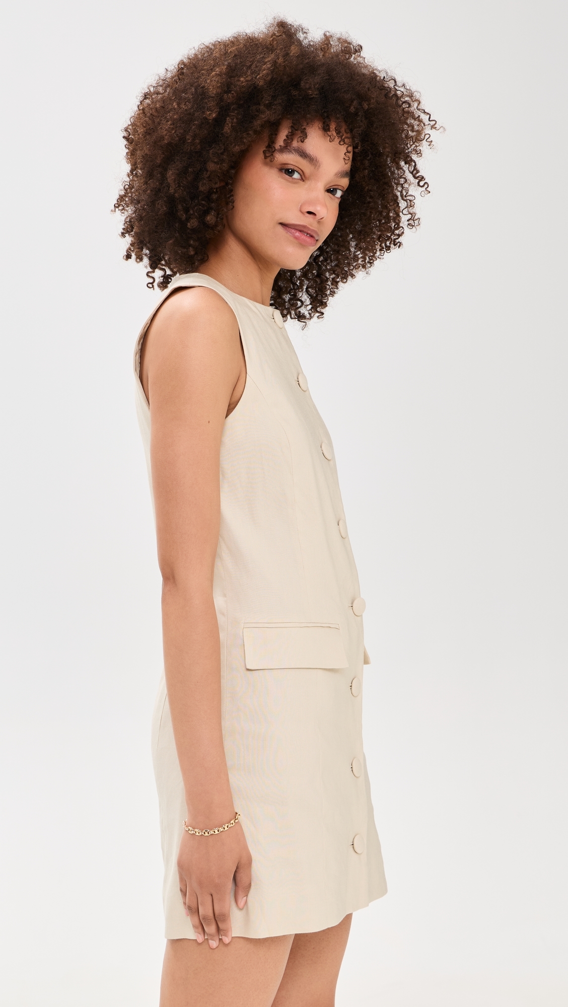 The Cece Linen Dress Light Khaki