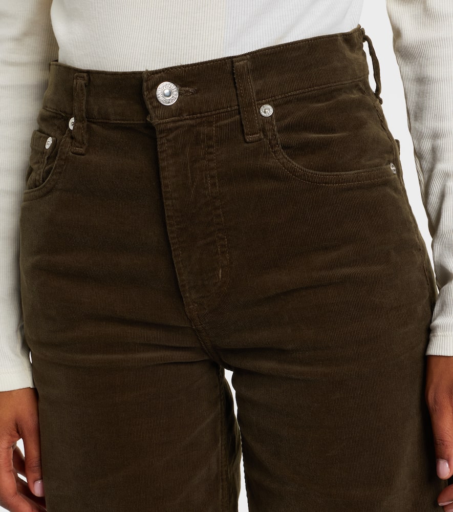 Lyra cotton corduroy wide-leg pants