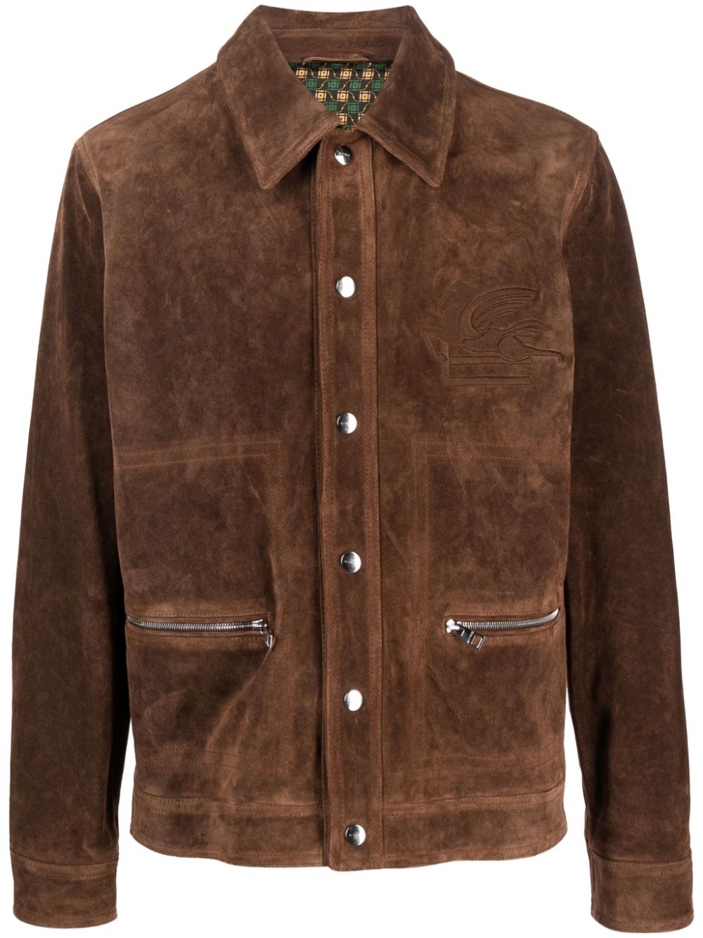 Suede shirt jacket - Brown