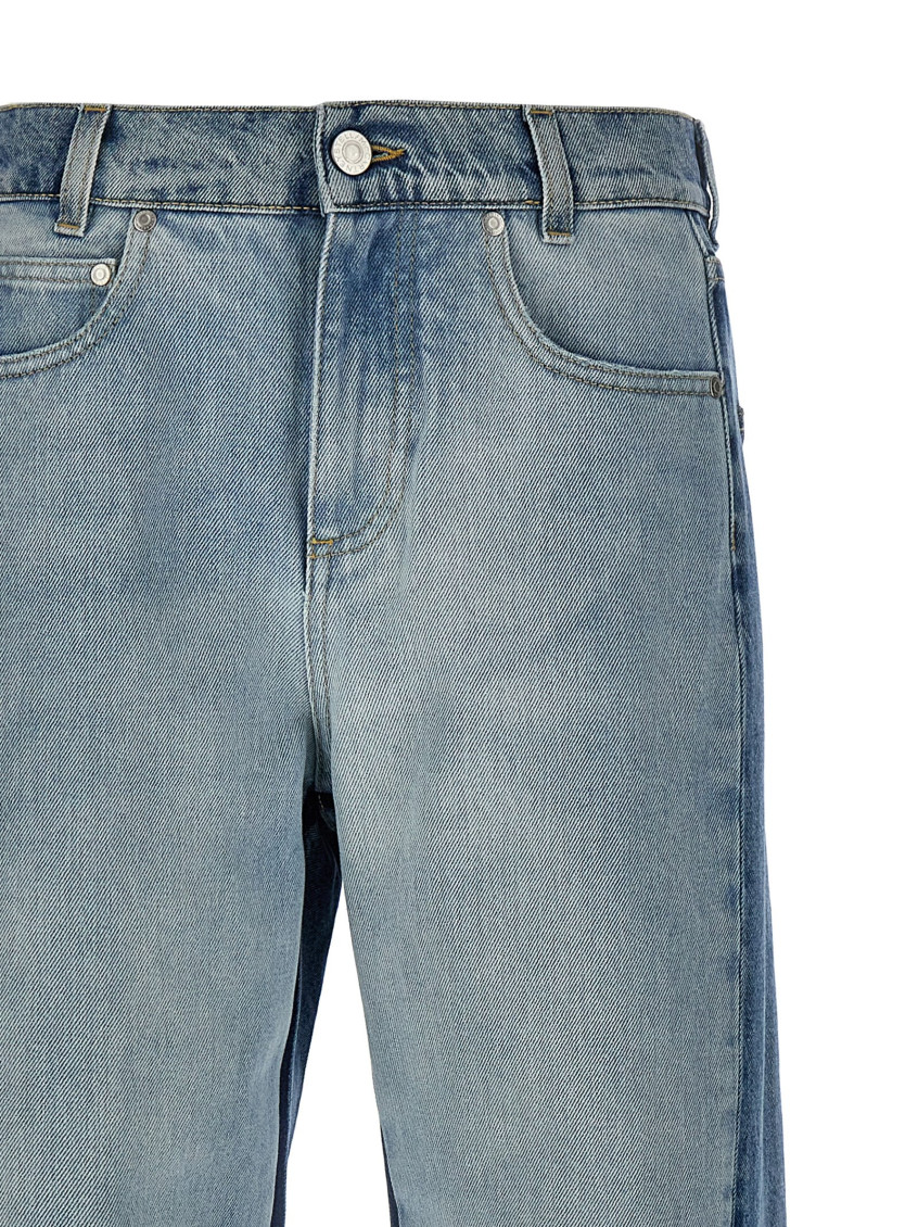 Straight-leg Jeans With Contrasting Panels