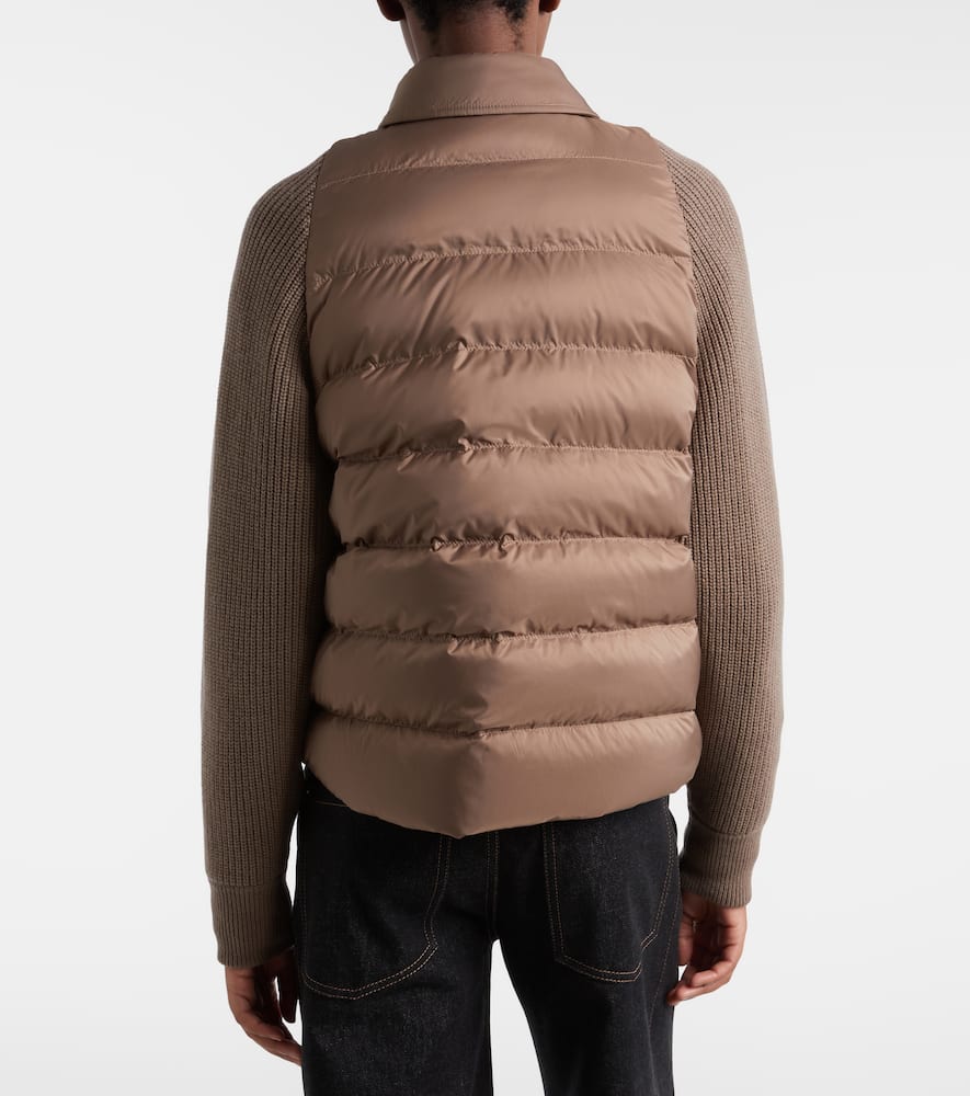 Wool, cashmere, and silk down jacket