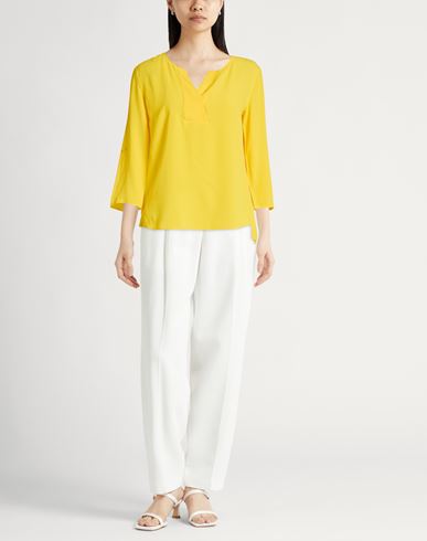 Woman Top Yellow Size 4 Acetate, Mulberry silk