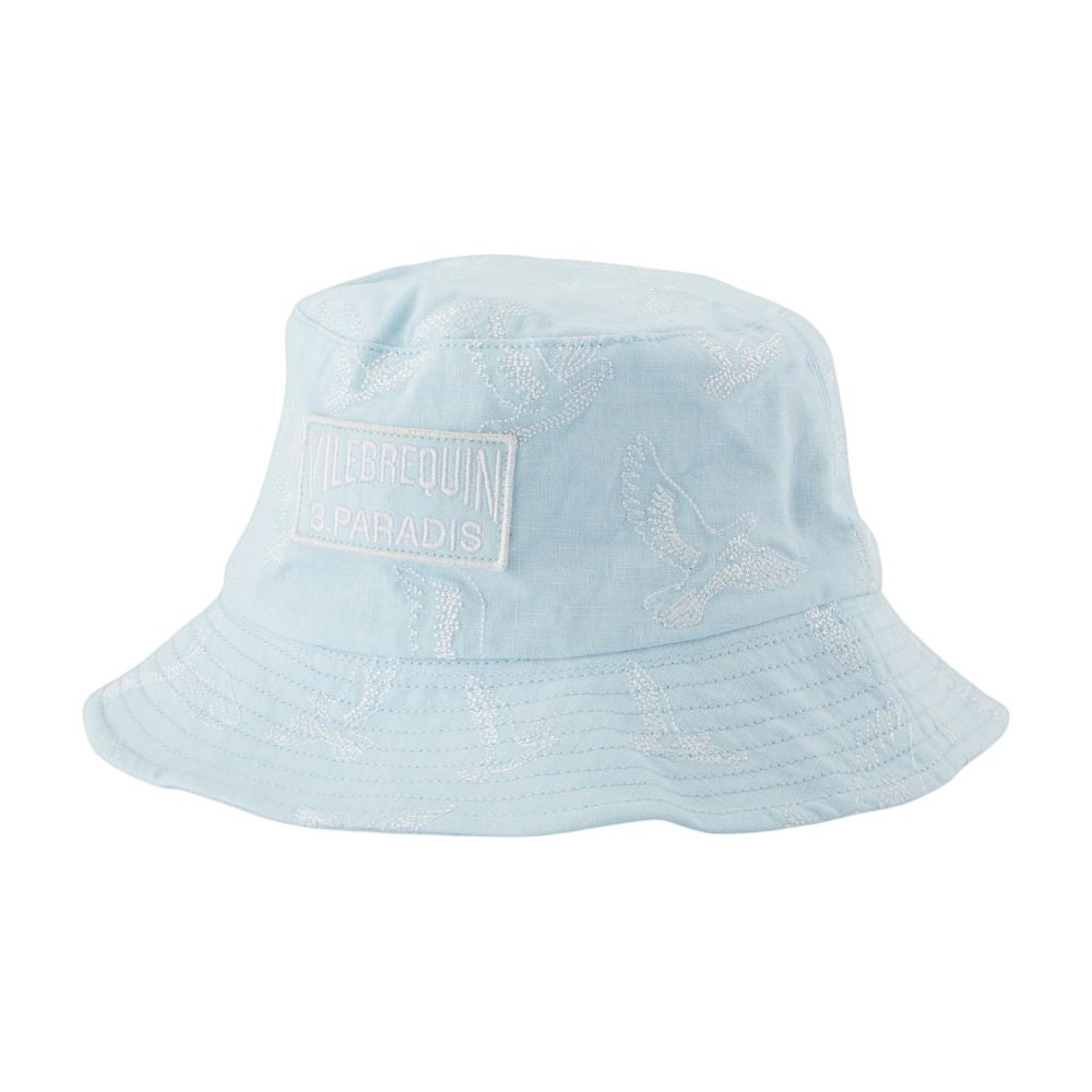A-007-88 Logo-Embroidered Wool Bucket Hat — Blue