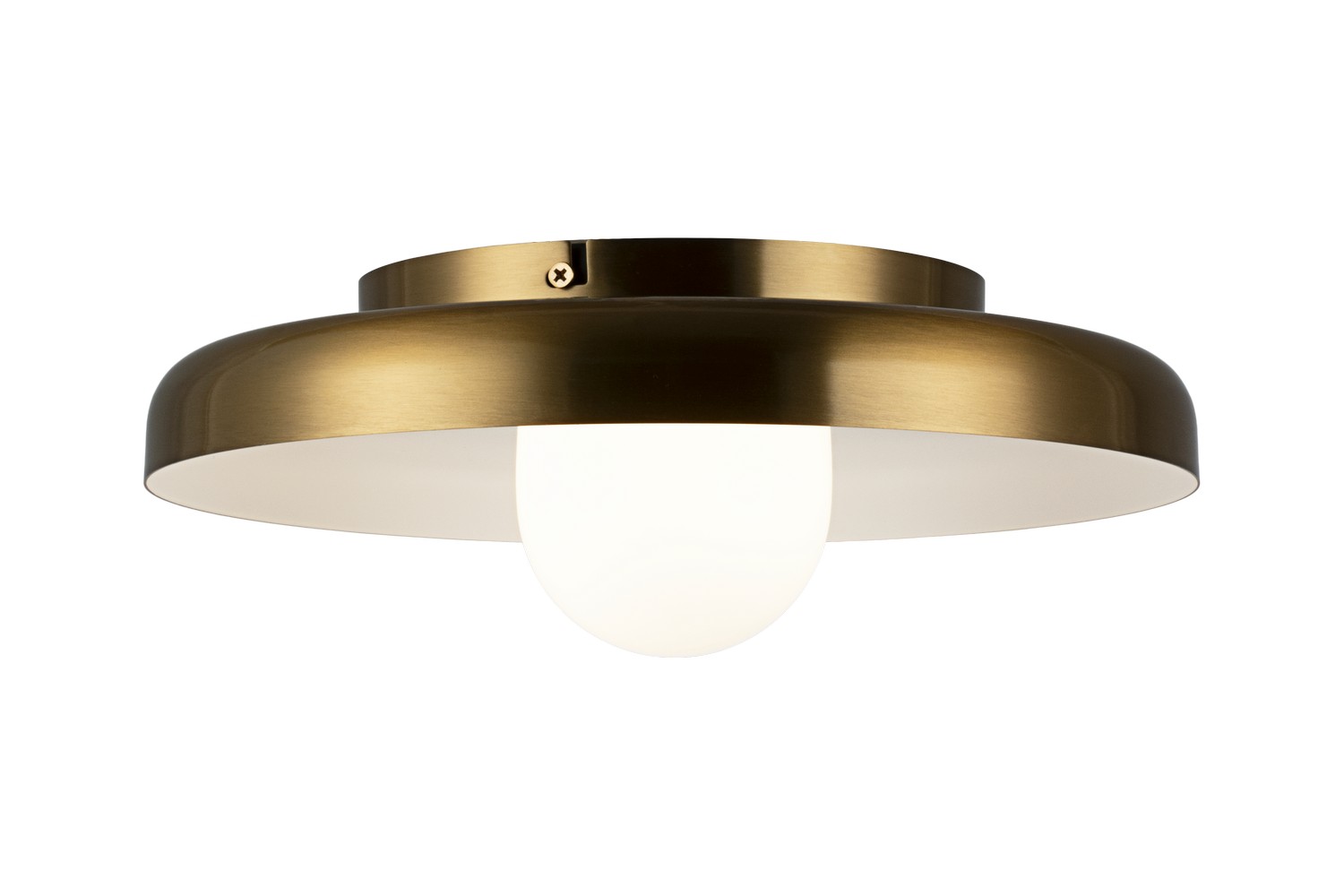 Aged Gold Brass LED Ceiling Mount from the Creston Collection
