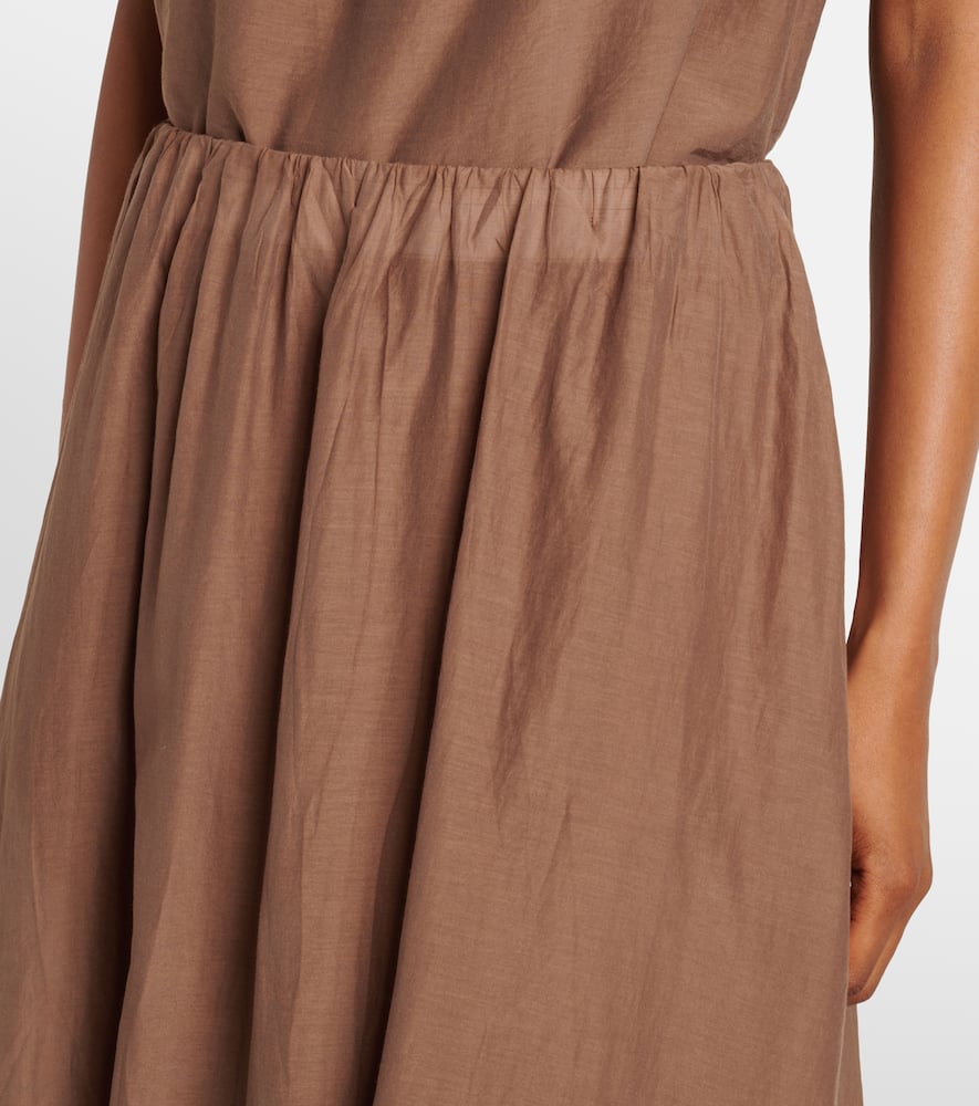 Ines cotton and silk voile maxi skirt