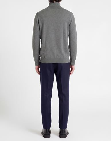 Man Turtleneck Grey Size XXXL Cotton, Merino Wool
