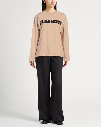 Woman Sweatshirt Beige Size L Cotton