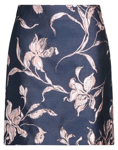 Woman Mini skirt Midnight blue Size 12 Viscose