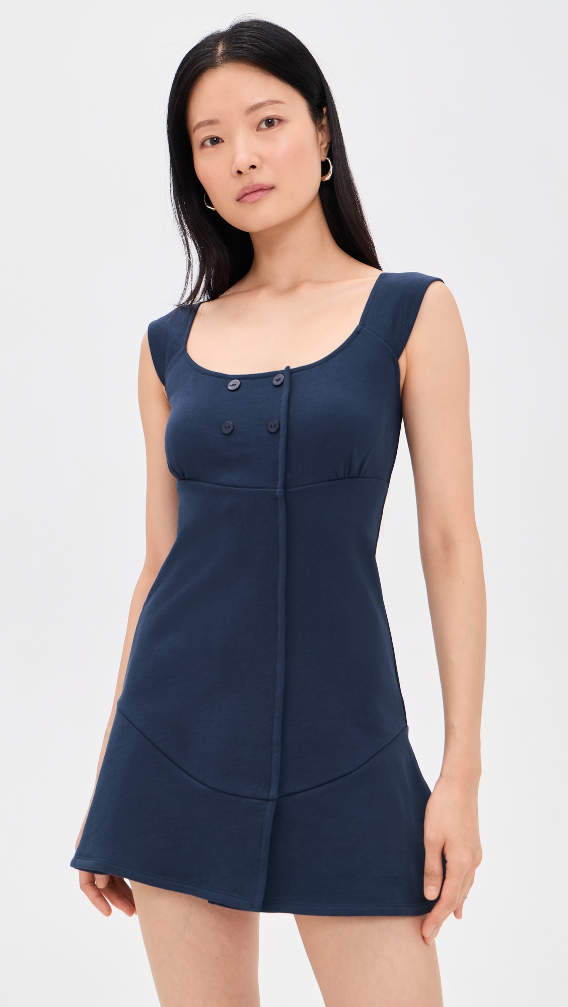 Joni Button Dress Navy