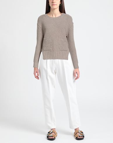 Woman Sweater Beige Size 4 Baby alpaca wool, Merino Wool