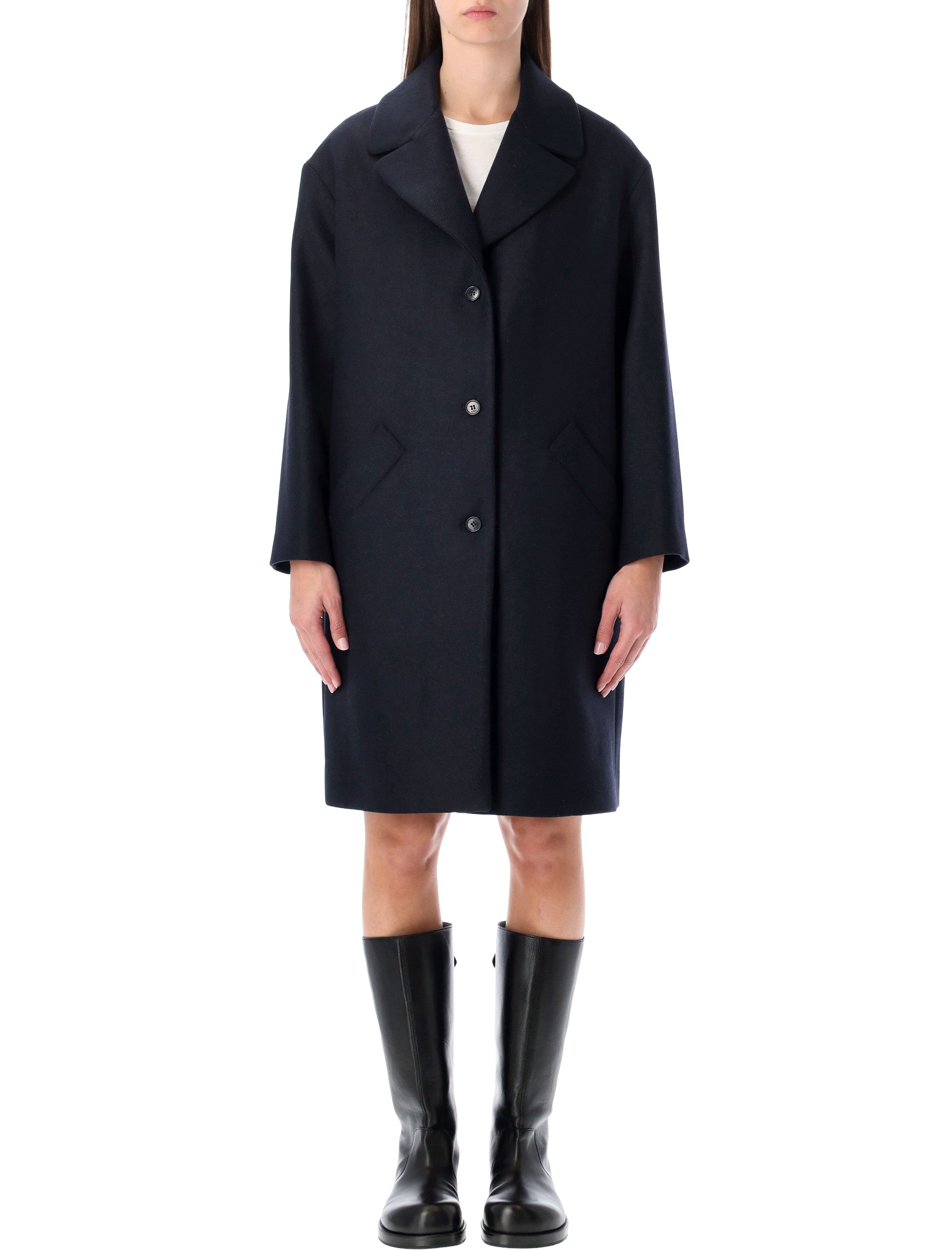 A. p.c. Knee-Length Wool Jacket
